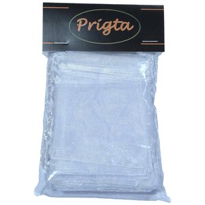 Organza Zakjes Wit 7 x 9 cm - 50 stuks - Kleine Cadeauzakjes - Herbruikbaar - Luxe Organza - Voor Sieraden, Bedankjes & Kerst - Met Satijnen Trekkoord