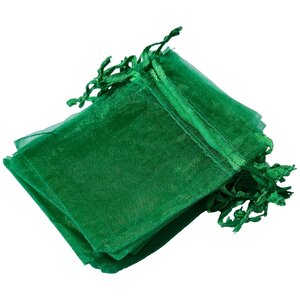 Organza Zakjes Groen 7 x 9 cm - 50 stuks - Kleine Cadeauzakjes - Herbruikbaar - Voor Kerst, Sieraden & Bedankjes