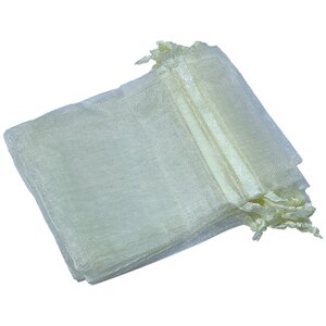 Organza Zakjes Crème 7 x 9 cm - 50 stuks - Luxe Cadeauzakjes - Herbruikbaar - Voor Bruiloft, Bedankjes & Sieraden