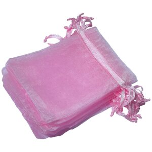 Organza Zakjes Roze 7 x 9 cm - 50 stuks - Kleine Cadeauzakjes - Herbruikbaar - Voor Bedankjes, Babyshower & Sieraden