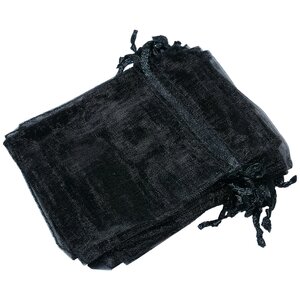 Organza Zakjes Zwart 7 x 9 cm - 50 stuks - Kleine Cadeauzakjes - Herbruikbaar - Voor Sieraden, Traktaties & Bedankjes