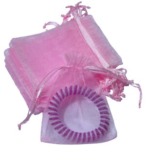 Organza Zakjes Roze 7x9 cm - 100 stuks - Kleine Cadeauzakjes - Herbruikbaar - Voor Bedankjes, Babyshower & Sieraden