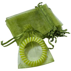 Organza Zakjes Olijfgroen 7x9 cm - 100 stuks - Luxe Cadeauzakjes - Herbruikbaar - Voor Sieraden, Bedankjes & Decoratie