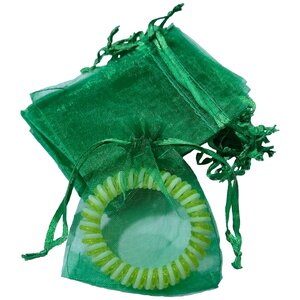 Organza Zakjes Groen 7x9 cm - 100 stuks - Kleine Cadeauzakjes - Herbruikbaar - Voor Kerst, Sieraden & Bedankjes