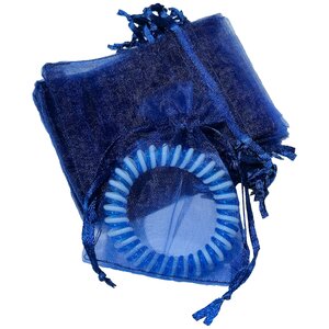 Organza Zakjes Marineblauw 7x9 cm - 100 stuks - Luxe Kleine Cadeauzakjes - Herbruikbaar - Voor Sieraden & Feestgeschenken